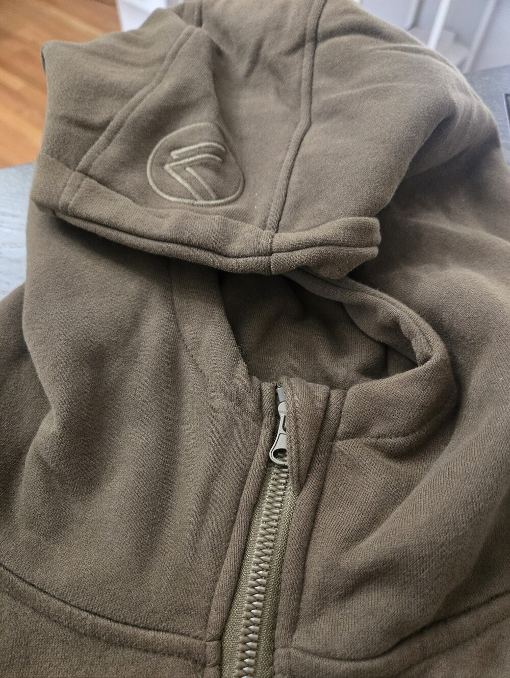 NWOT Savvi Women’s XL Full Zip Hoodie Olive Green Athleisure Jacket - Picture 13 of 16
